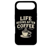 Life Begins After Coffee Citation Humoristique pour Amoureux de la caféine Coque pour iPhone Air