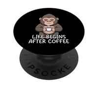 Life Begins After Coffee PopSockets PopGrip Adhésif