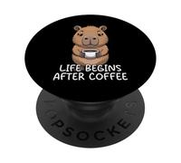 Life Begins After Coffee PopSockets PopGrip Adhésif