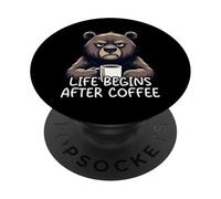 Life Begins After Coffee PopSockets PopGrip Adhésif
