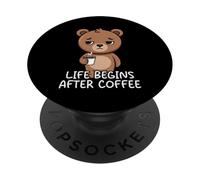 Life Begins After Coffee PopSockets PopGrip Adhésif