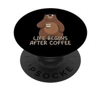 Life Begins After Coffee PopSockets PopGrip Adhésif