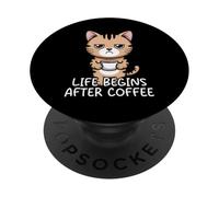 Life Begins After Coffee PopSockets PopGrip Adhésif