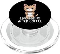 Life Begins After Coffee PopSockets PopGrip pour MagSafe