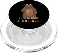 Life Begins After Coffee PopSockets PopGrip pour MagSafe