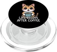 Life Begins After Coffee PopSockets PopGrip pour MagSafe