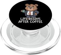 Life Begins After Coffee PopSockets PopGrip pour MagSafe