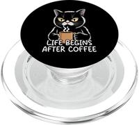 Life Begins After Coffee PopSockets PopGrip pour MagSafe