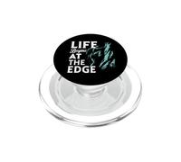 Life Begins At The Edge Citation Amateurs d'escalade Aventure PopSockets PopGrip pour MagSafe