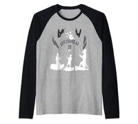 Life Begins At Twenty Knots for Kite Surfers Blanc/Gris Manche Raglan