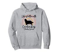 Life Better Cavalier King Charles Spaniel Rainbow Dog Femme Sweat à Capuche
