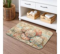 Life by the Sea Tapis de bain à séchage rapide, motif floral côtier, absorbant, antidérapant, lavable en flanelle, pour salle de bain, toilettes, toilettes, décoration, 50,8 x 81,3 cm