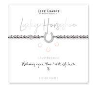 Life Charms Bracelet fer à cheval porte-bonheur plaqué argent pour femme