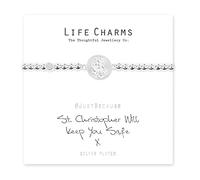 Life Charms Bracelet St Christopher Will Keep You Safe