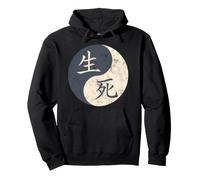 Life Death Kanji Personnages Japonais Mot Lune Art Sweat à Capuche