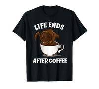 Life Ends After Coffee Drôle Faucheuse Halloween T-Shirt Graphique avec Valeur