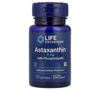 Life Extension, Astaxanthine Enrichie En Phospholipides, 4 Mg, 30 Capsules À Enveloppe Molle