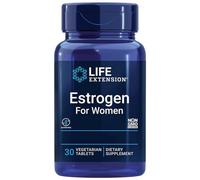 Life Extension, Estrogen for Women, avec Isoflavones de Soja, 30 Comprimés végétaliens, Testé en Laboratoire, Végétarien, Sans Gluten,Sans OGM