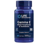 Life Extension, Gamma E, Tocophérols et Tocotriénols Mélangés, 10mg, 60 Capsules molles, Sans Gluten, Sans Soja, Sans OGM