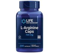 Life Extension, L-Arginine, 700mg, Hautement Dosé, 200 Capsules végétaliennes, Sans Gluten, Végétarien, Sans Soja, Sans OGM