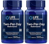 Life Extension, Multivitamin Two per Day, 120 Comprimés, Sans Gluten, Sans Soja, Sans OGM (Lot de 2)