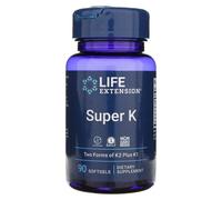 Life Extension Gélules molles Super K – Vitamine K1 & K2 (ménaquinone-4) – 90 gélules