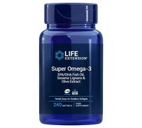 LIFE EXTENSION Super Oméga-3 EPA/DHA avec Lignanes de Sésame et Extrait dOlive version UE (240 gélules faciles à avaler)