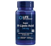Life Extension, Super R-Lipoic Acid (Acide R-Lipoïque), 240mg, Hautement Dosé, 60 Capsules végétaliennes, Testé en Laboratoire, Sans Gluten, Végétarien, Sans Soja, Sans OGM