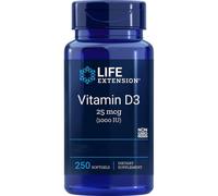 Life Extension, vitamine D3, 25 mcg 1000 UI, 250 gélules souples - envoi éclair
