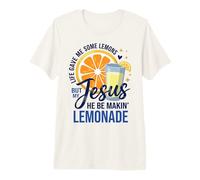 Life Gave Me Lemons But Jesus Makes Lemonade Faith Apparel T-Shirt Haut de Gamme