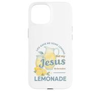 Life Gave Me Lemons But My Jesus Makes Lemonade Watercolor Coque pour iPhone 15