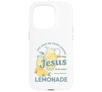 Life Gave Me Lemons But My Jesus Makes Lemonade Watercolor Coque pour iPhone 15 Pro