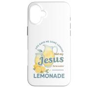 Life Gave Me Lemons But My Jesus Makes Lemonade Watercolor Coque pour iPhone 16 Plus
