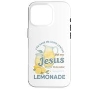 Life Gave Me Lemons But My Jesus Makes Lemonade Watercolor Coque pour iPhone 16 Pro