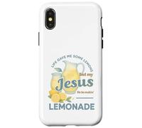 Life Gave Me Lemons But My Jesus Makes Lemonade Watercolor Coque pour iPhone X/XS