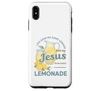 Life Gave Me Lemons But My Jesus Makes Lemonade Watercolor Coque pour iPhone XS Max