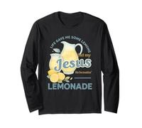 Life Gave Me Lemons But My Jesus Makes Lemonade Watercolor Manche Longue