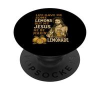 Life Gave Me Some Lemons But My Jesus He Be Makin Limonade PopSockets PopGrip Adhésif