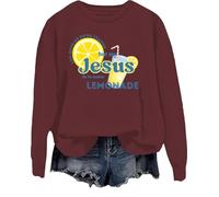 Life Gave Me Some Lemons Sweatshirt But My Jesus He Be Make Lemonade Shirt Christian Jesus Citation Tops, bordeaux, XXL