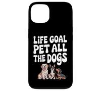 Life Goal Pet All The Dogs Funny Dog Lover Rétro Coque pour iPhone 13