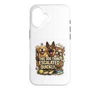 Life Got Hairy Dogs Thing Escale Quickly Funny Dogs Coque pour iPhone 16