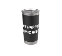 Life Happens Music aide les amateurs de musique et les fans Gobelet isotherme en acier inoxydable double paroi