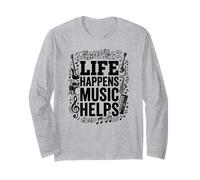 Life Happens Music Helps Inspirational Music Citation Manche Longue