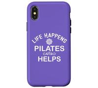 Life Happens Pilates Helps Hot Girls Do Pilates Instructor Coque pour iPhone X/XS