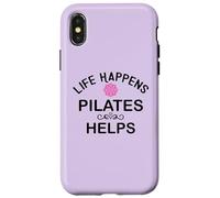 Life Happens Pilates Helps Pilates Era Pilates Instructor Coque pour iPhone X/XS