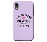 Life Happens Pilates Helps Pilates Era Pilates Instructor Coque pour iPhone XR