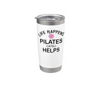 Life Happens Pilates Helps Pilates Era Pilates Instructor Gobelet isotherme en acier inoxydable double paroi