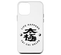 Life Happens Tai Chi Aide la Calligraphie Chinoise Ying & Yang Coque pour iPhone 12 Mini