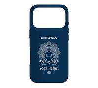 Life Happens Yoga et méditation contribuent au Bien-être | Lotus Pose 3 Coque pour iPhone 17 Pro