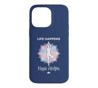 Life Happens Yoga et méditation contribuent au Bien-être | Lotus Pose 4 Coque pour iPhone 14 Pro Max